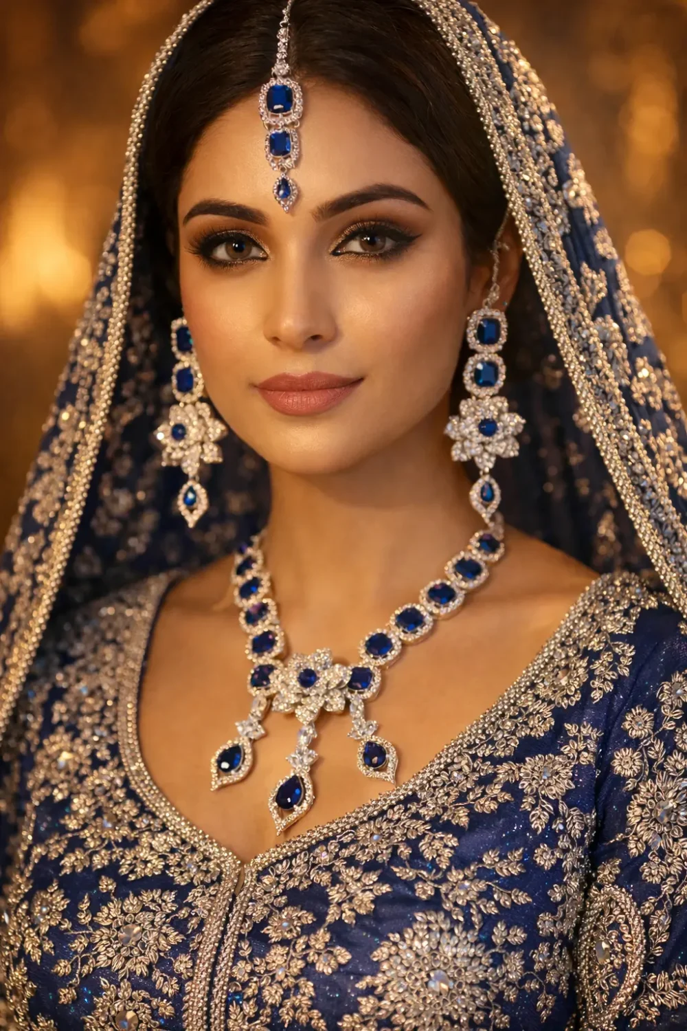 Royal Sapphire Floral Set